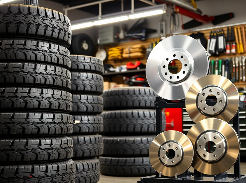 Upgraded tires and brakes for heavy-duty towing safety.