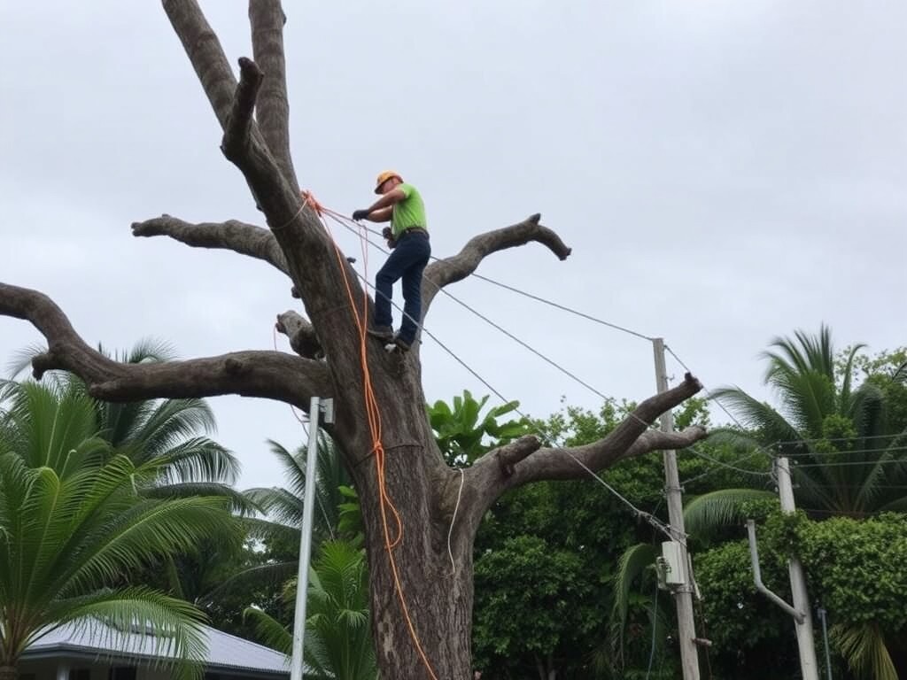 Tree bracing and cabling for sotrm season