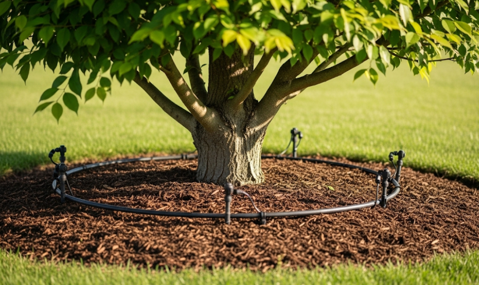 Healthy tree in Cairns with mulched base and proper care for long-term pest prevention