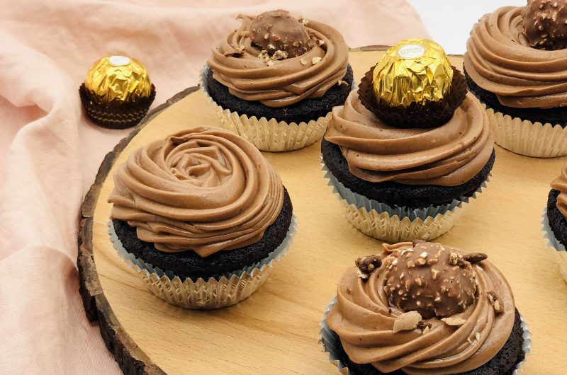 Ferrero rocher cupcakes