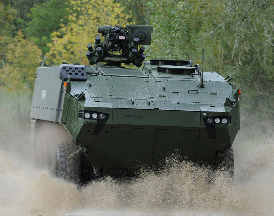 A Piranha 5 armoured vehicle