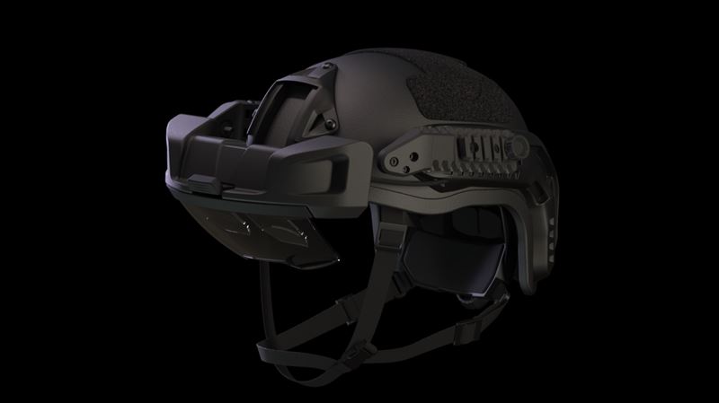 A soldier helmet with augmented reality