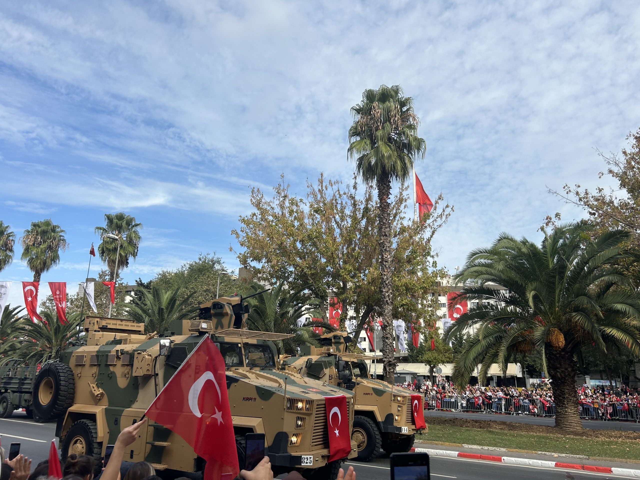 Kirpi armoured vehicles on parade