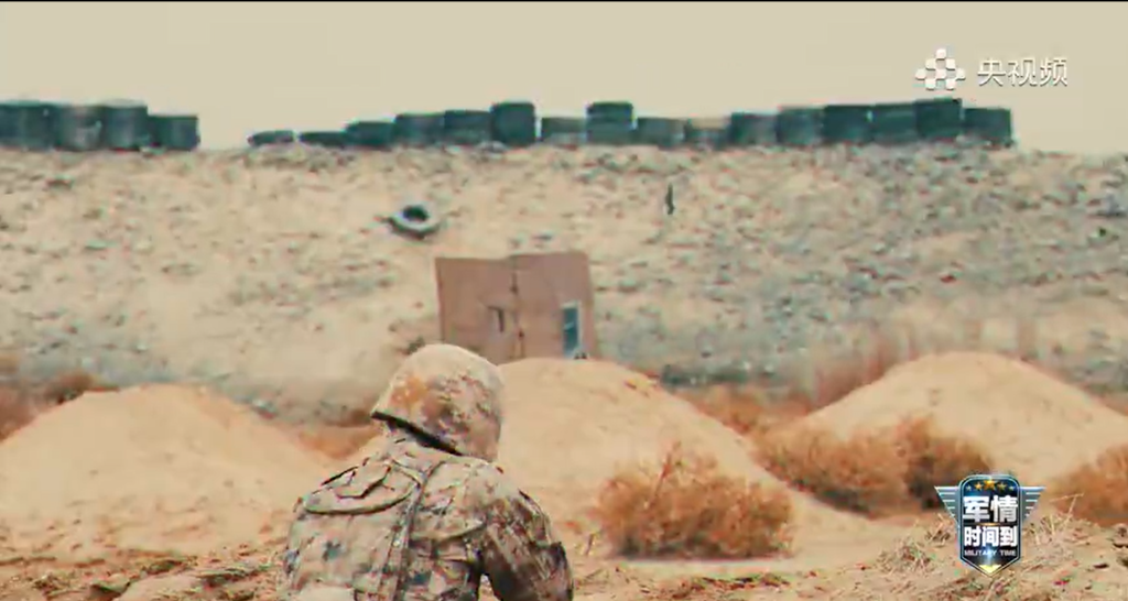 A PLA soldier shoots down a drone during a counter-drone exercise. Credit: CCTV 13.