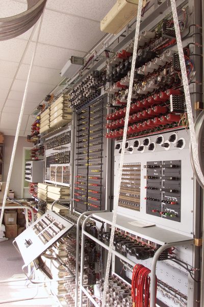 Image of the original Colossus machine, seen here at Britain's wartime code breaking centre at Bletchley Park in Buckinghamshire, UK.