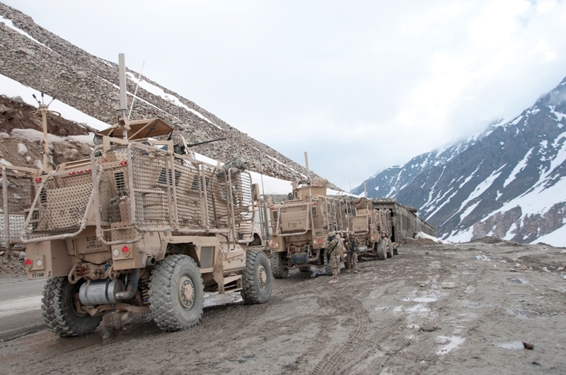 US Maxxpro MRAPs on convoy in Afghanistan.