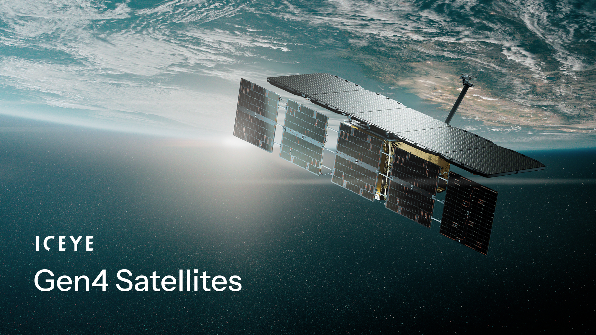 A generated image of an ICEYE Gen4 satellite.