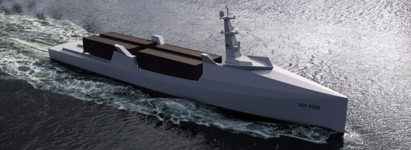 Artistic rendering of the Liberty class autonomous vessel. 