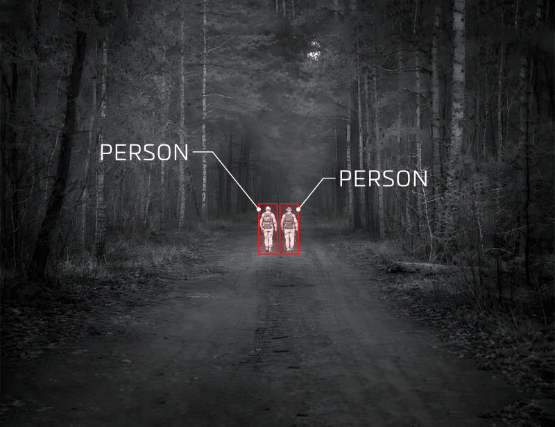 An image showing the object detection and classification of the Thales DigitalCrew.