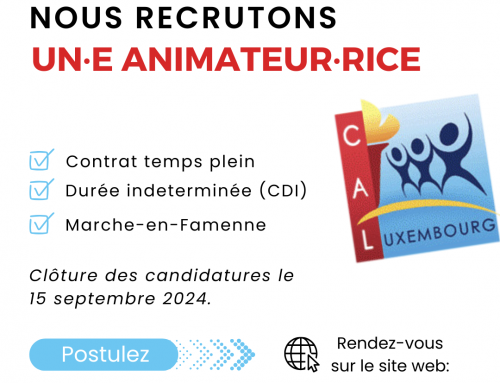 Le Centre d’Action Laïque du Luxembourg recherche un·e animateur·rice