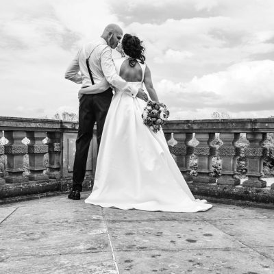 Fotograf Hochzeit. Brautpaar in Schloss Solitude