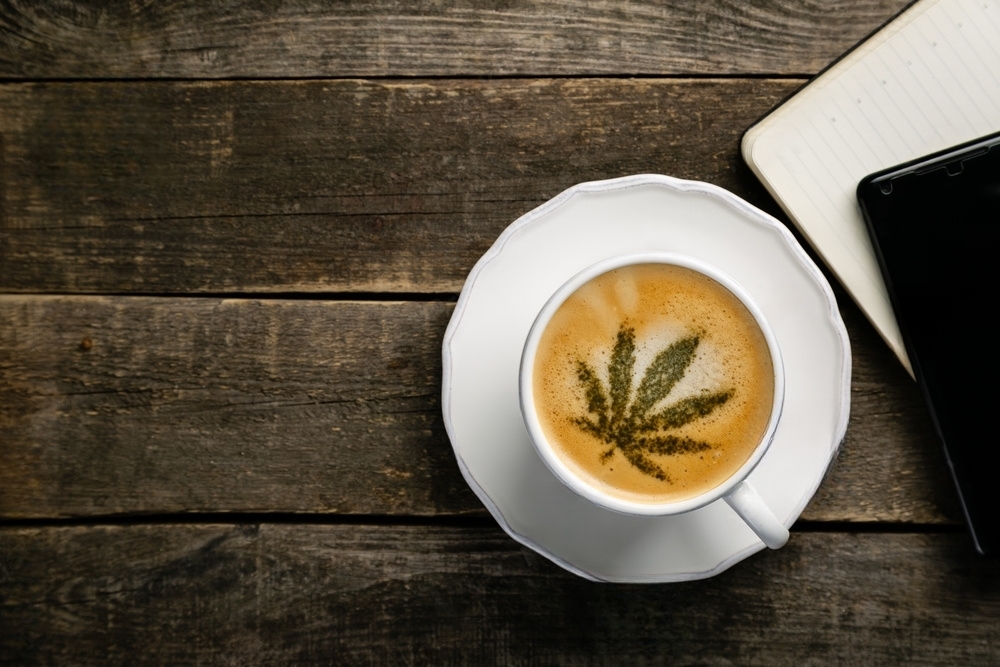 Coffee with Cannabis Leaf