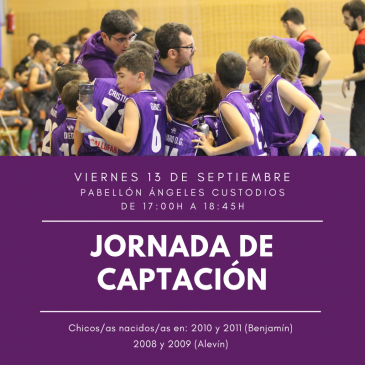 Jornada de captación el viernes 13 de septiembre en el Pabellón Ángeles Custodios