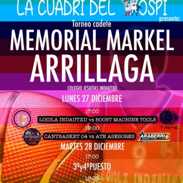 Los cadetes participarán en el Memorial Markel Arrillaga el 27 y 28 de diciembre