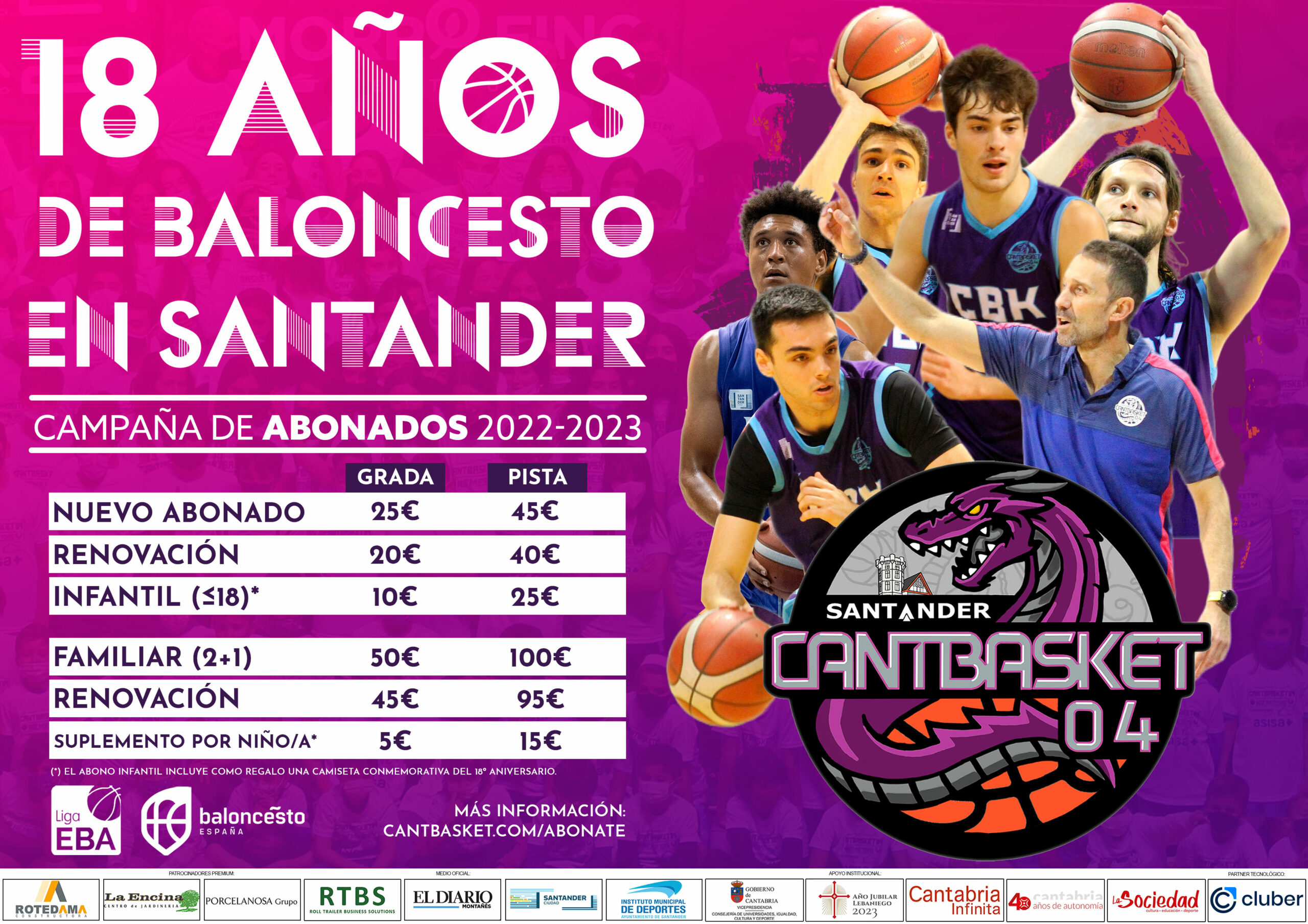 Campaña de abonados – Temporada 2022-2023 – Cantbasket 04 Santander