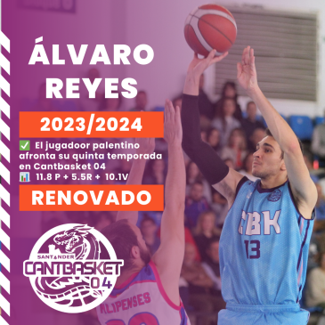 Álvaro Reyes, quinta temporada consecutiva con Cantbasket 04 Santander