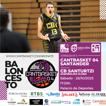 Cantbasket 04 recibe al CB Santurtzi el sábado en el Palacio (17:30h)