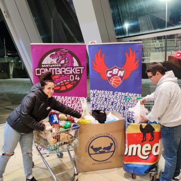 Cantbasket 04 y CB Némesis recaudan 300 kg en la «jornada solidaria» para el Banco de Alimentos de Cantabria