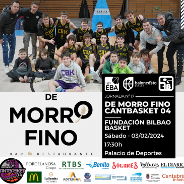 De Morro Fino Cantbasket recibe al líder Fundación Bilbao Basket en el Palacio