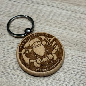Porte Clé «la garde du Père Noël (D:5cm)