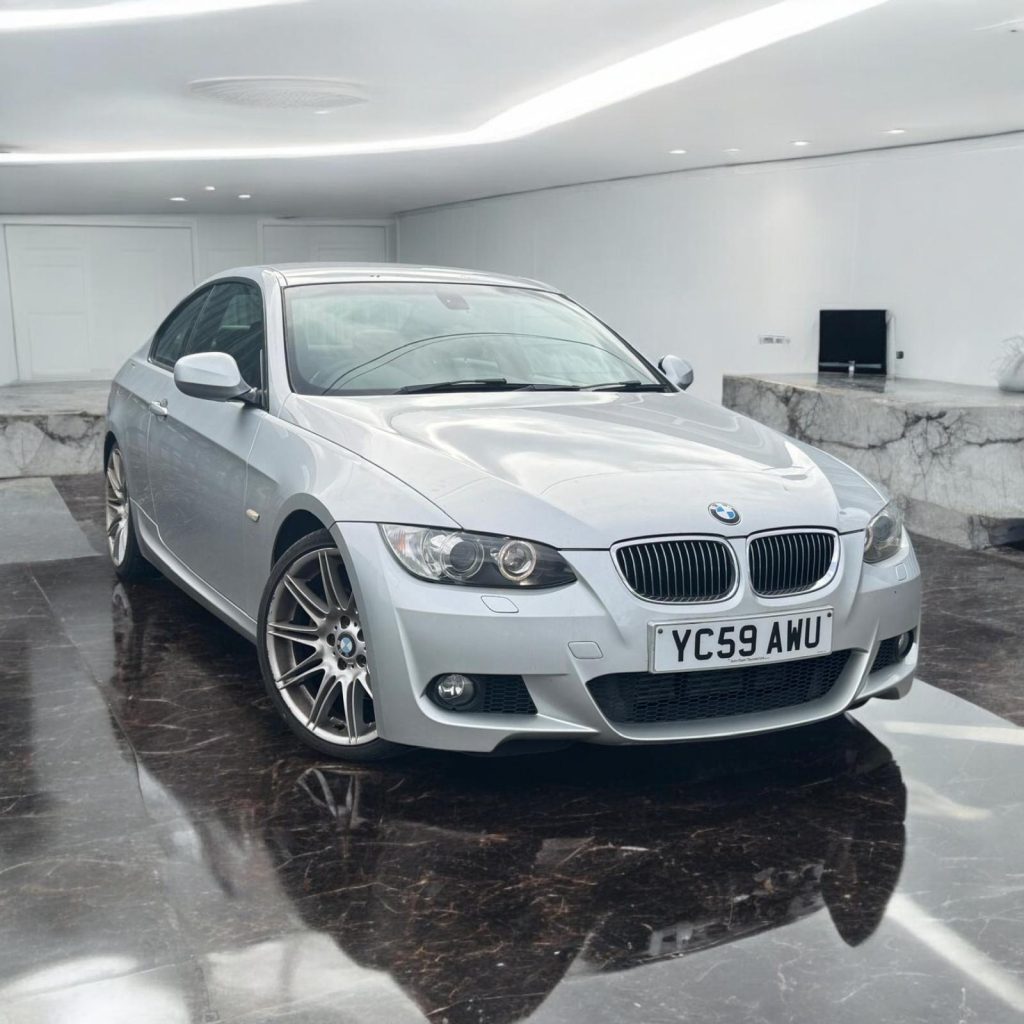 BMW 3 Series 3.0 325d M Sport Highline Steptronic Euro 4 2dr YC59AWU  2009 (59)  98,900 miles Diesel Automatic Silver 2 owners Car