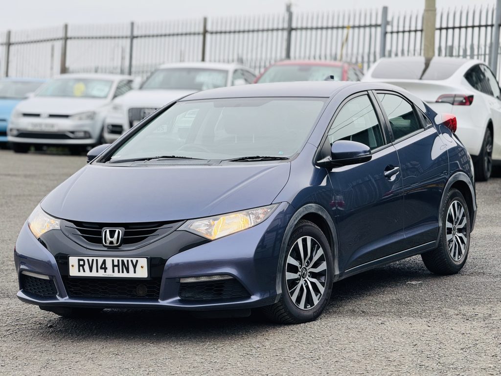 Honda Civic 1.6 i-DTEC S Euro 5 (s/s) 5dr, 2014 (14), 81,700 miles, Diesel, Manual, Blue, 2 owners, 6 Months warranty