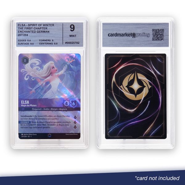 graded lorcana card front and back view