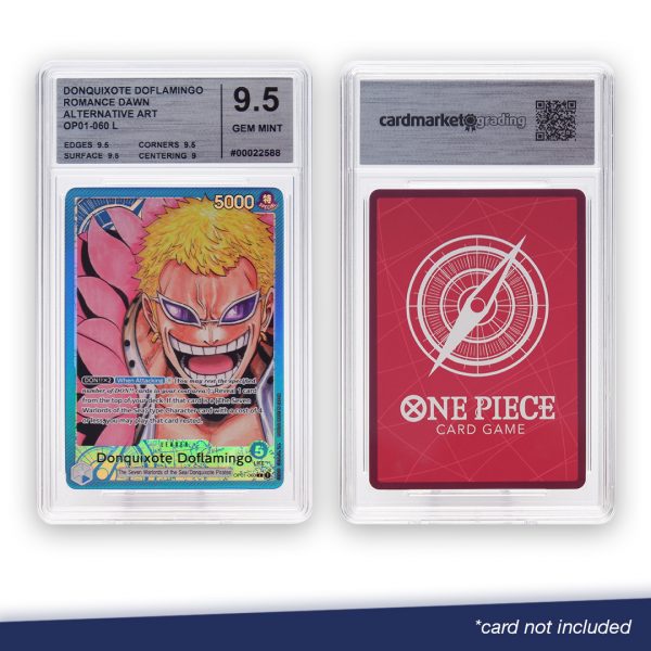 graded one piece card, front and back view