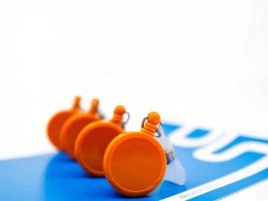 Ausweishalter mit Gürtelclip – Ausweisjojo, orange – Set mit 10Stk.