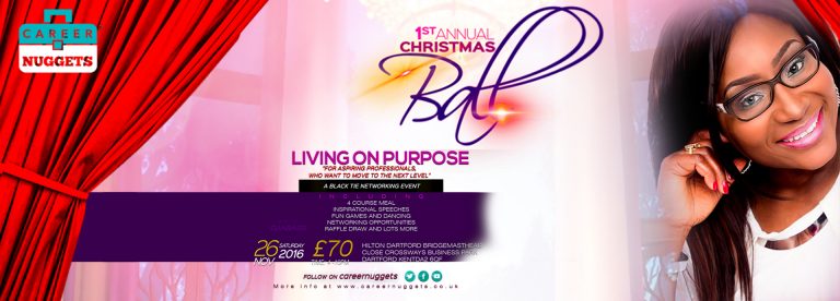 1ST ANNUAL CHRISTMAS BALL (LIVING ON PURPOSE ) DATE 26 SAT NOV 2016 Price : £70