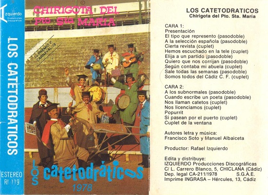 Los Catetodráticos - Carátula Cassette