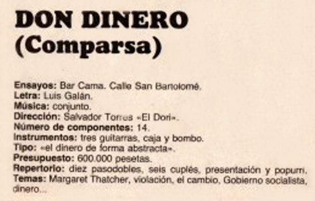 Don Dinero - Datos