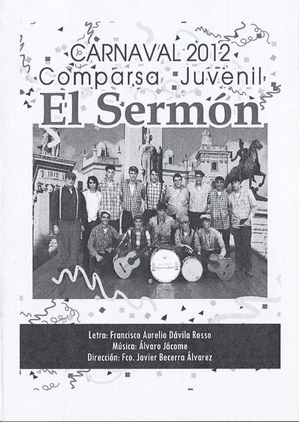 El sermón - Portada de su Cancionero