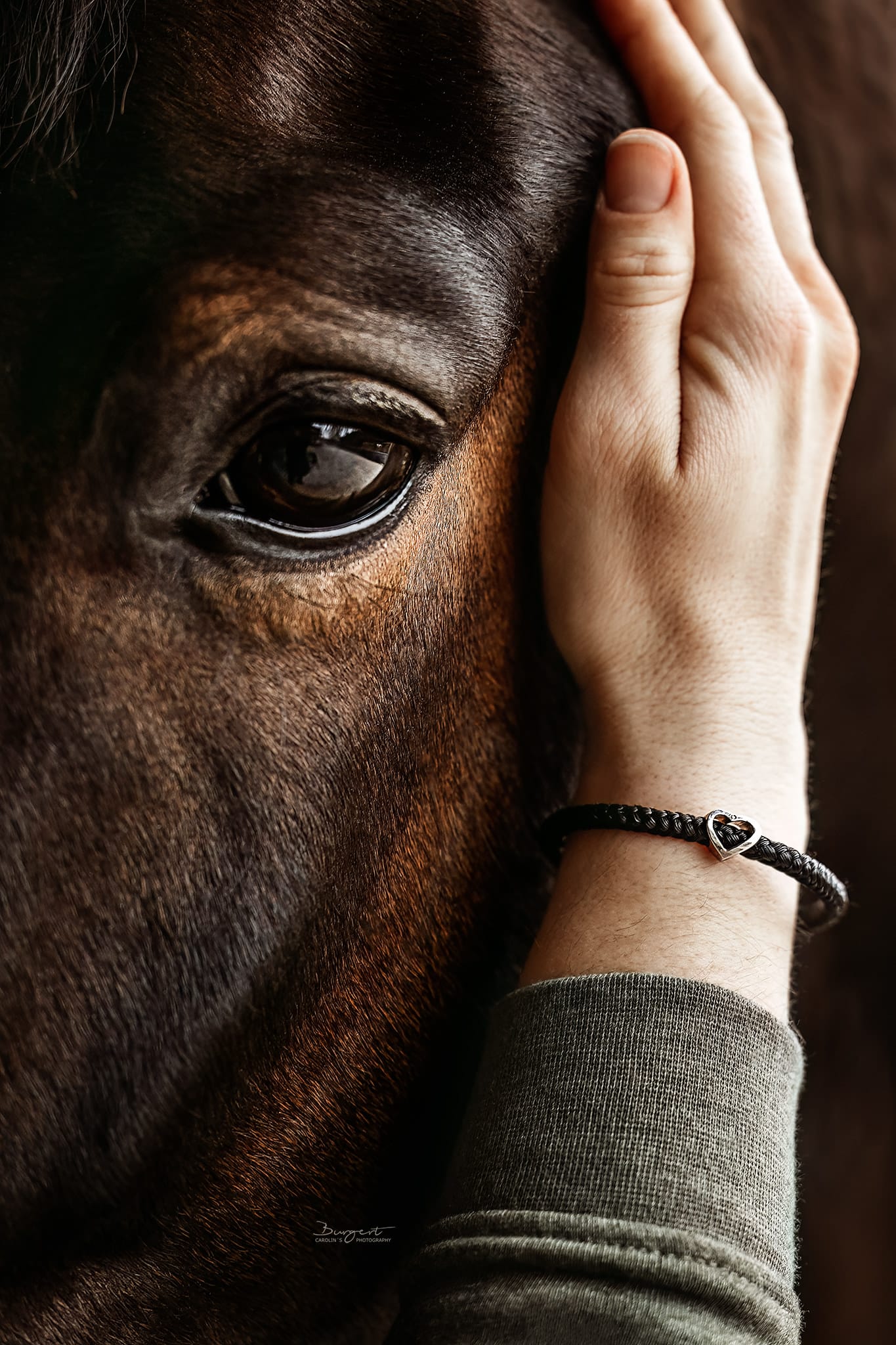 Pferdeauge, Armband aus Pferdehaar