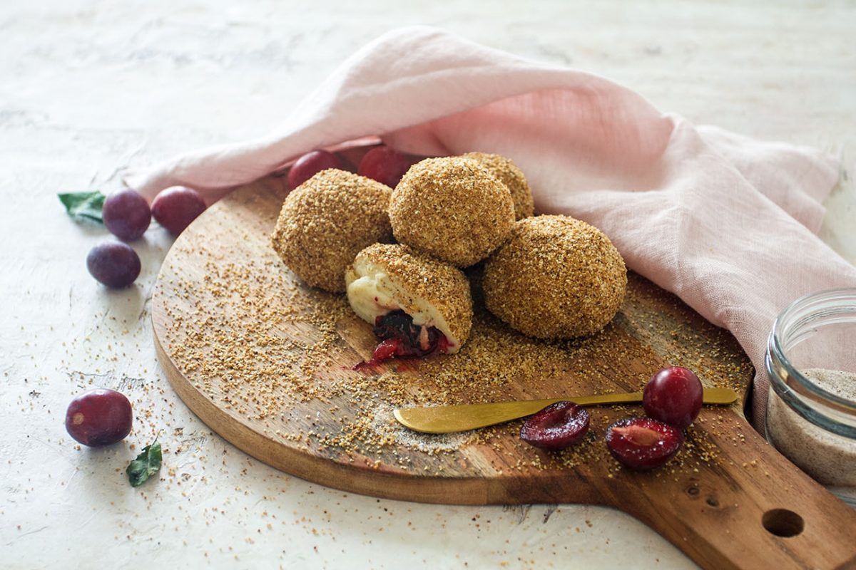 Hungarian plum dumplings