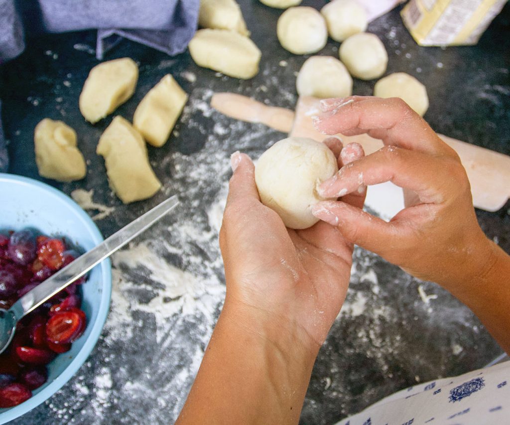 Hungarian plum dumplings