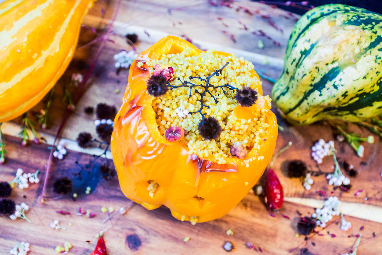 Jack O Lantern Stuffed Peppers Caroline Vass