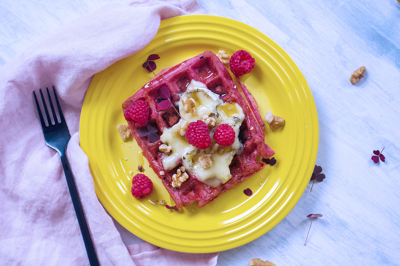 Beetroot waffle