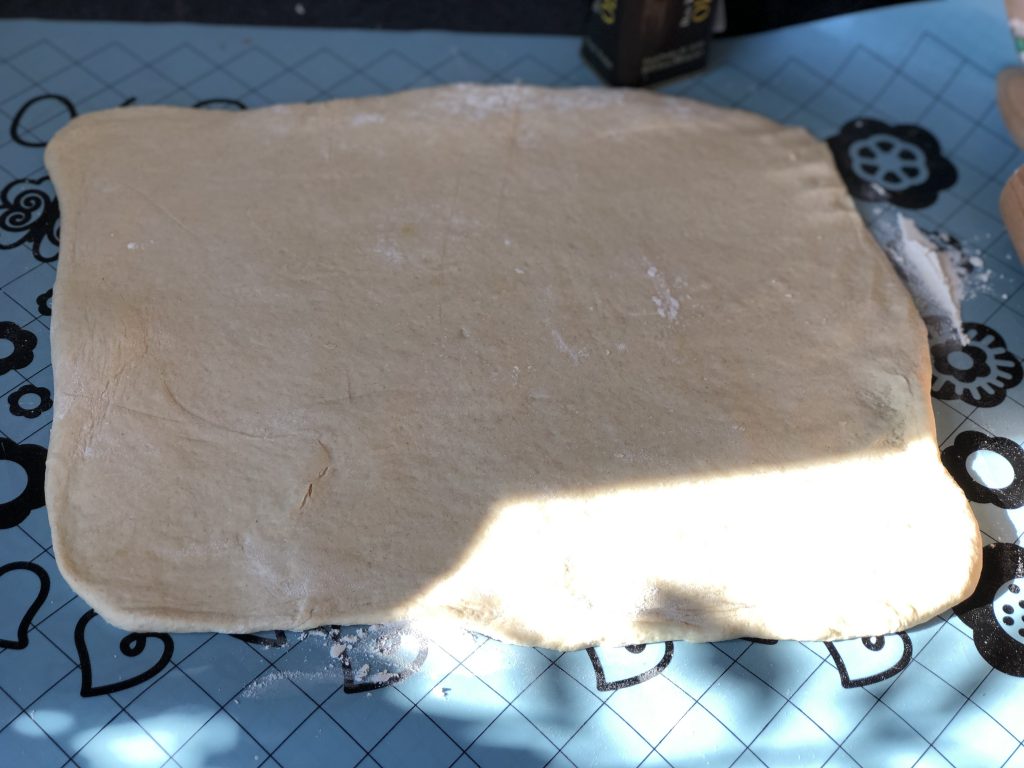 Rectangle shaped dough