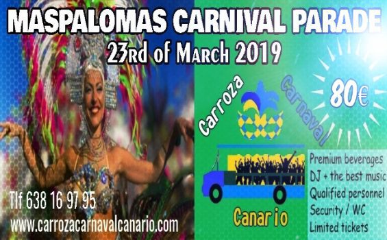 Billetter Flyte Parade av Karneval Maspalomas 2019 – 23.03.2019