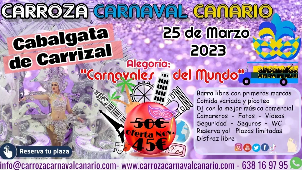 Entradas Carroza Cabalgata Carrizal l2023 Entradas Carroza Carnaval Canario Cabalgata Carrizal 2023