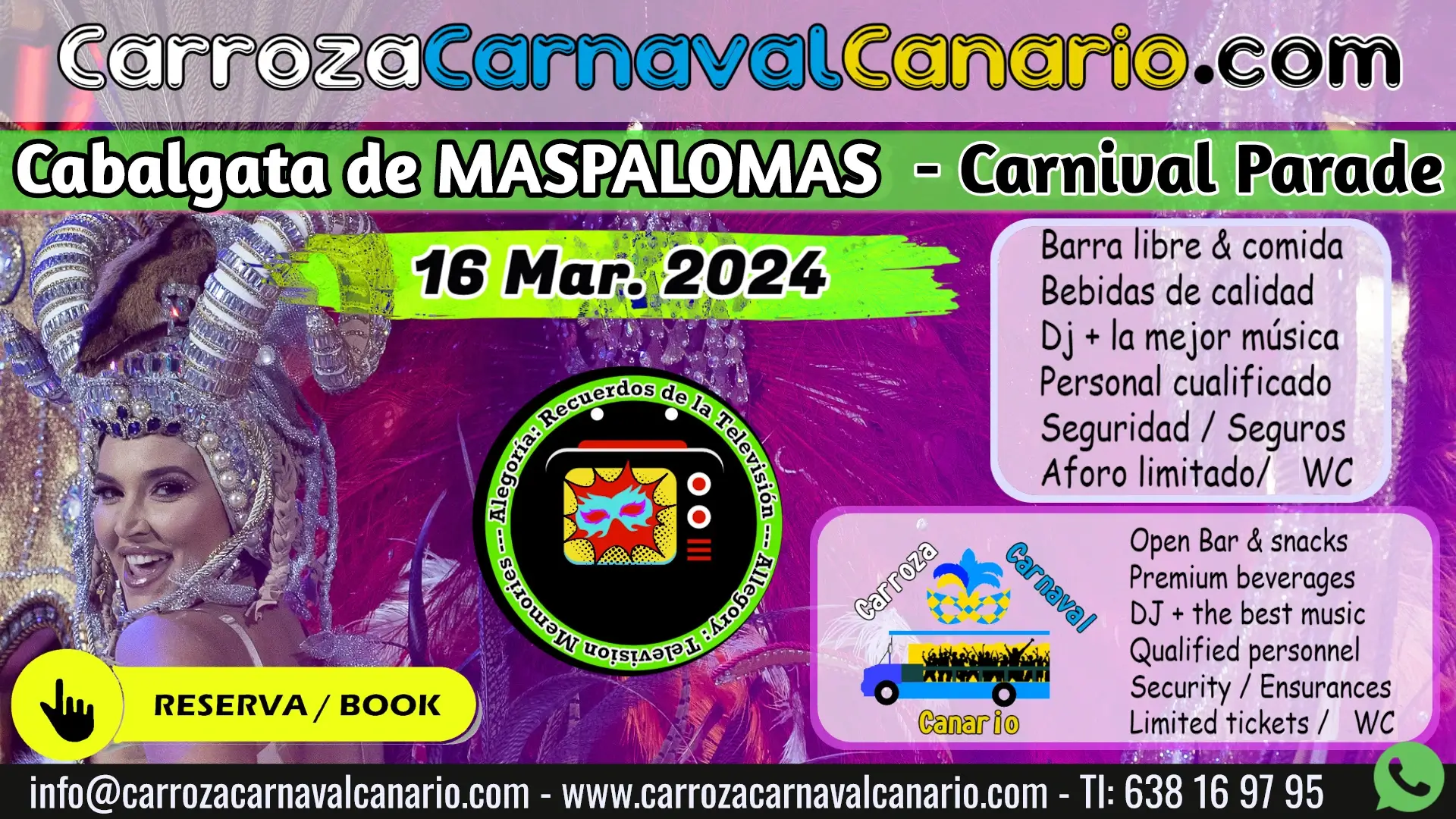 Entradas Carroza Carnaval Canario Maspalomas 2024