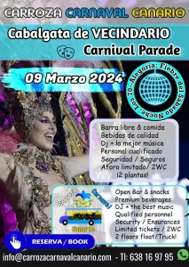 Entradas Carroza Cabalgata Carnaval Vecindario 2024