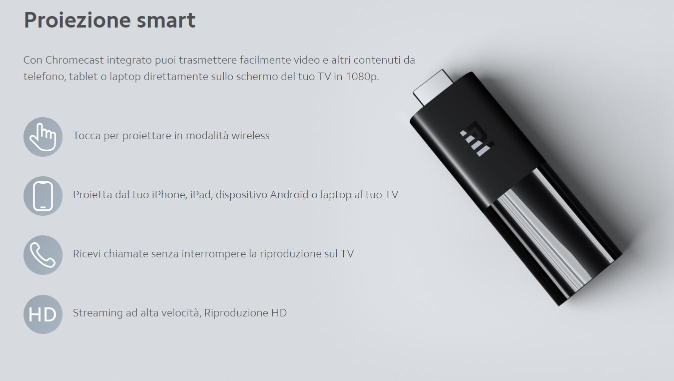 Mi TV Stick Android TV – FHD Portable Streaming Media Player – Google  Assistant – Smart Cast, Chromecast build-in – solo 44,90€ – CARTUCCIOPOLI  STORE