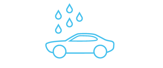 bil som tvättas ikon