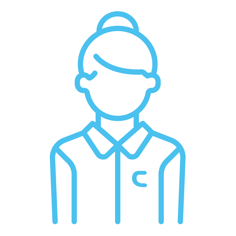 Ikon av en person, personlig service