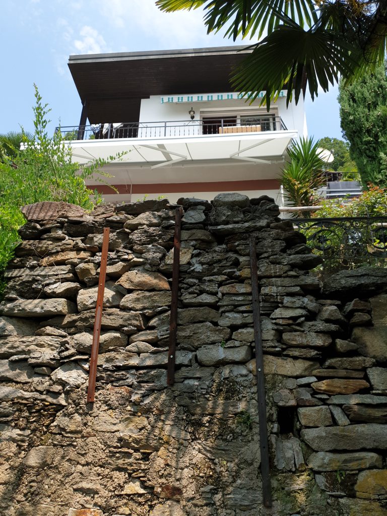 Blick auf Casa Dorothee vom unterem Garten