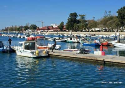 Haven van Olhao met vissersboten