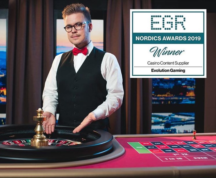 Evolution Gaming winner at EGR 2019