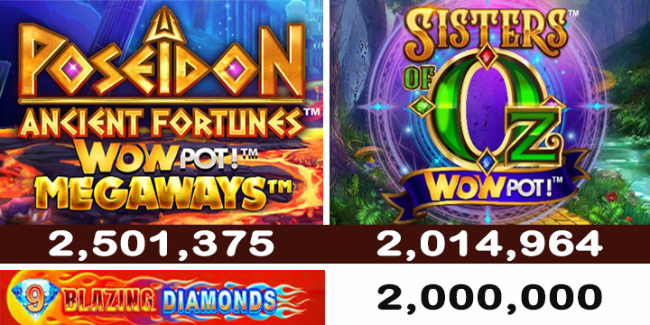 3 Jackpots WowPot Slots Gagnés en Août 2024